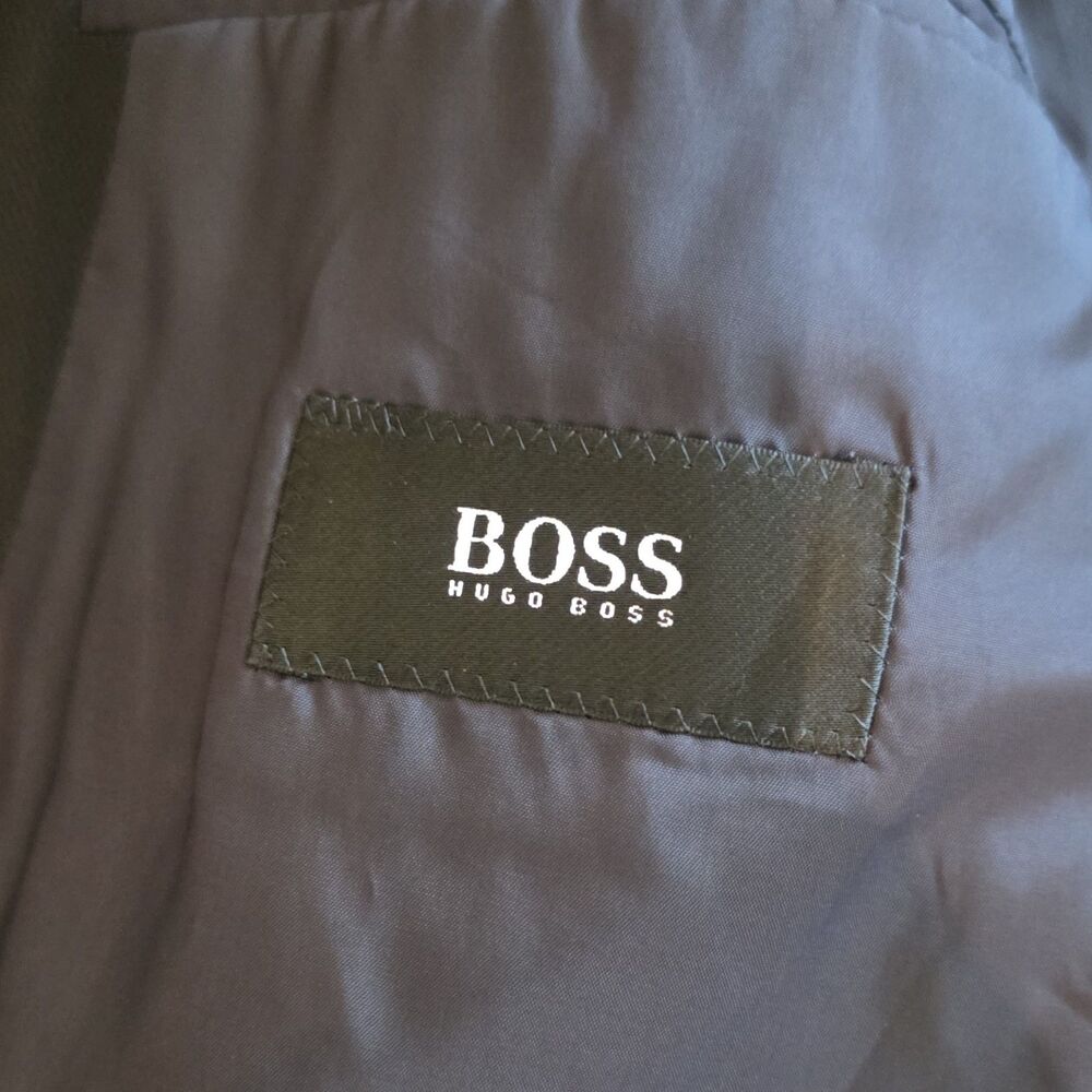 Hugo Boss Da Vinci Men's Blazer Jacket Black 100% Virgin Wool Size 40 Long - Picture 7 of 8